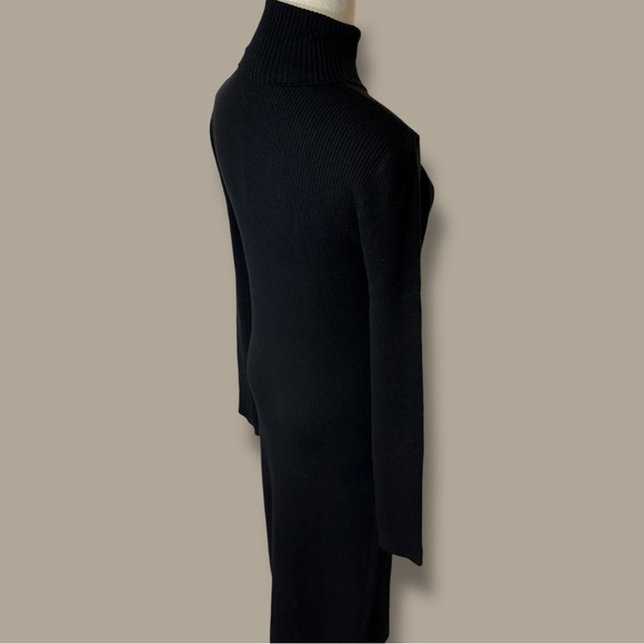 NWT ASTR The Label ‘Hi Slit Ribbed Turtleneck Sweater’ in Black Size Large - Picture 12 of 16